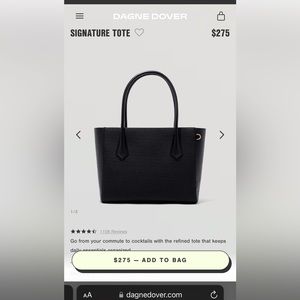Dagne Dover Brand New Legend Tote in Onyx